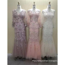 Wholesale Elegant Young Ladies Mature Formal Tulle Design Sexy Slimming Fitted Sleeveless Evening Dresses